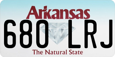 AR license plate 680LRJ