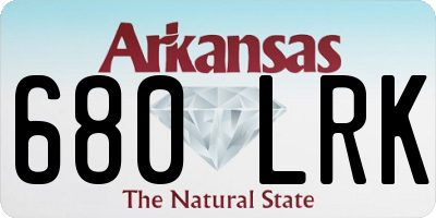 AR license plate 680LRK