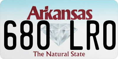 AR license plate 680LRO