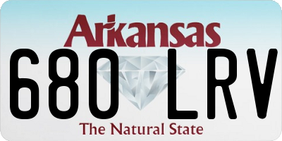 AR license plate 680LRV