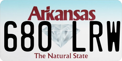 AR license plate 680LRW