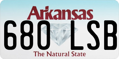 AR license plate 680LSB