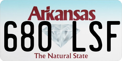 AR license plate 680LSF