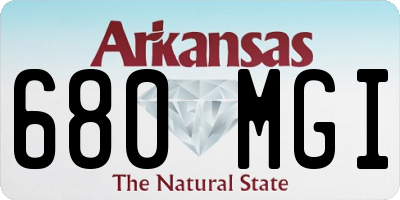 AR license plate 680MGI