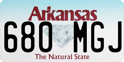 AR license plate 680MGJ