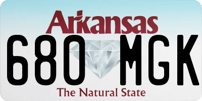 AR license plate 680MGK