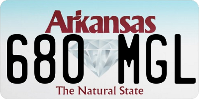 AR license plate 680MGL