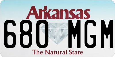 AR license plate 680MGM