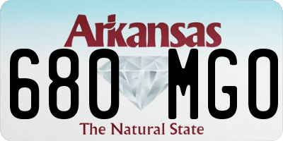 AR license plate 680MGO