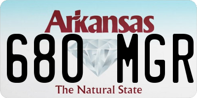 AR license plate 680MGR
