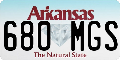 AR license plate 680MGS