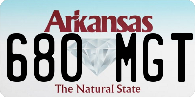 AR license plate 680MGT
