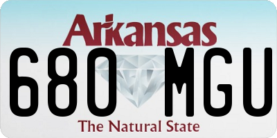 AR license plate 680MGU