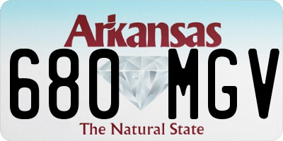AR license plate 680MGV