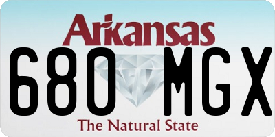AR license plate 680MGX