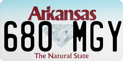 AR license plate 680MGY