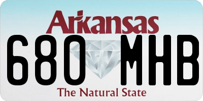 AR license plate 680MHB
