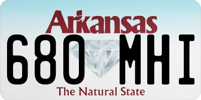 AR license plate 680MHI