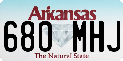 AR license plate 680MHJ