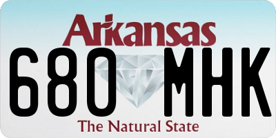 AR license plate 680MHK