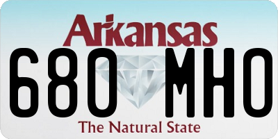 AR license plate 680MHO