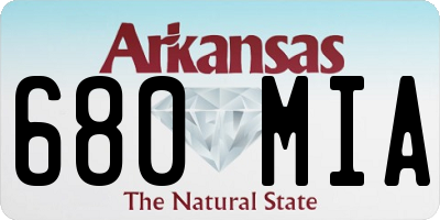 AR license plate 680MIA