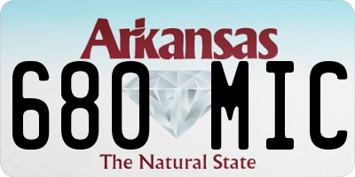 AR license plate 680MIC