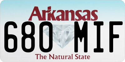 AR license plate 680MIF