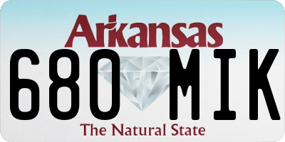 AR license plate 680MIK