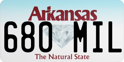 AR license plate 680MIL