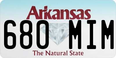 AR license plate 680MIM