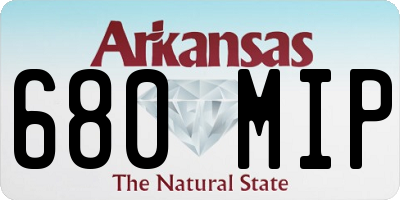 AR license plate 680MIP