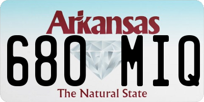 AR license plate 680MIQ