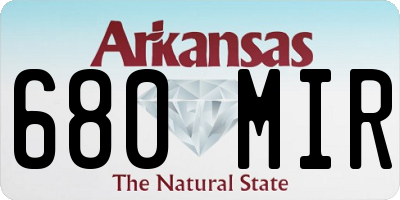 AR license plate 680MIR
