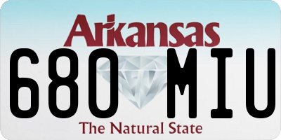 AR license plate 680MIU
