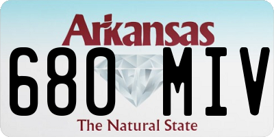 AR license plate 680MIV