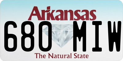 AR license plate 680MIW