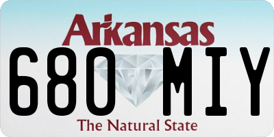 AR license plate 680MIY