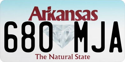 AR license plate 680MJA