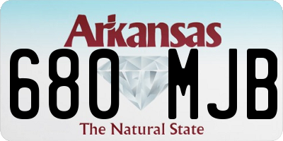 AR license plate 680MJB