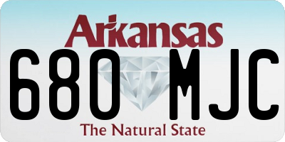AR license plate 680MJC