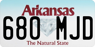 AR license plate 680MJD