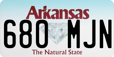 AR license plate 680MJN