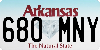AR license plate 680MNY