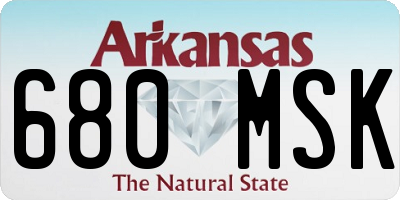 AR license plate 680MSK