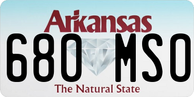 AR license plate 680MSO