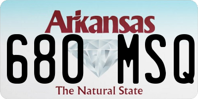 AR license plate 680MSQ