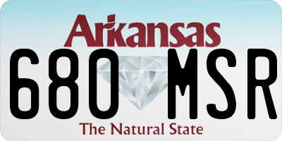 AR license plate 680MSR