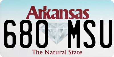 AR license plate 680MSU