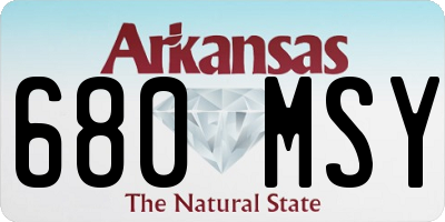 AR license plate 680MSY